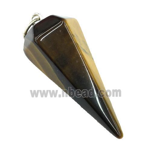 Tiger eye stone pendulum pendant