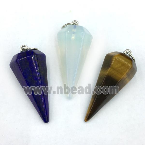 mixed Gemstone pendulum pendant