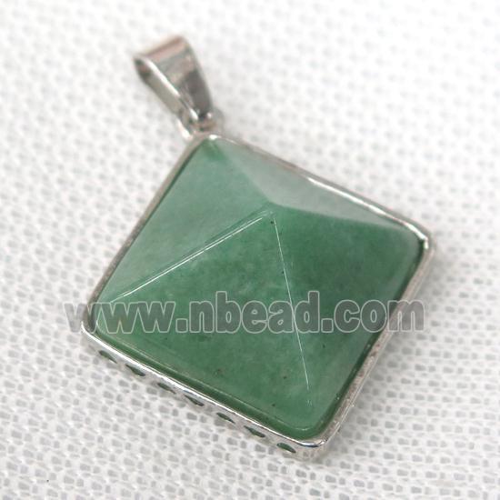 green Aventurine pyramid pendant
