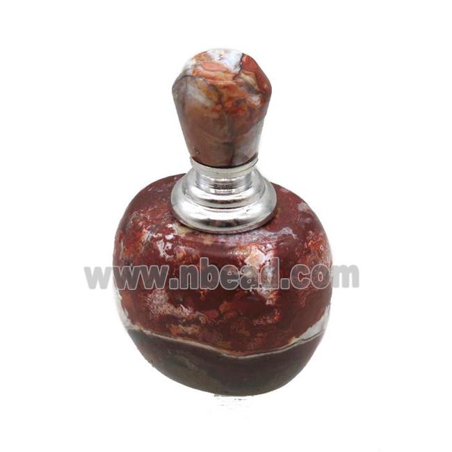 red Mexican Crazy Agate perfume bottle charm without hole