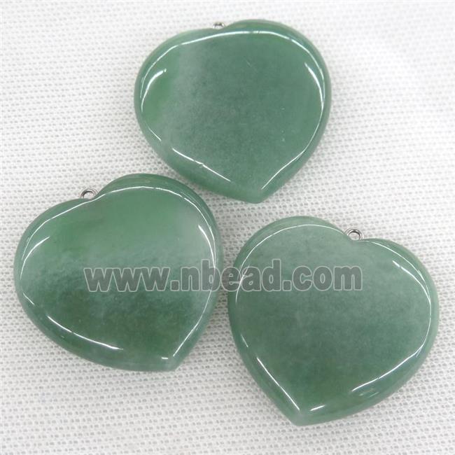 green Aventurine heart pendant