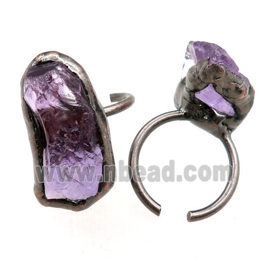 Amethyst Rings, adjustable, antique red