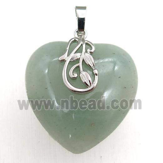 green aventurine heart pendant