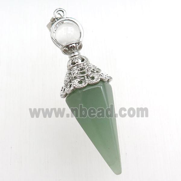 green aventurine pendulum pendant