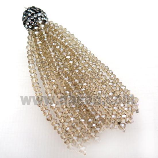 Tassel pendant with champagne crystal glass