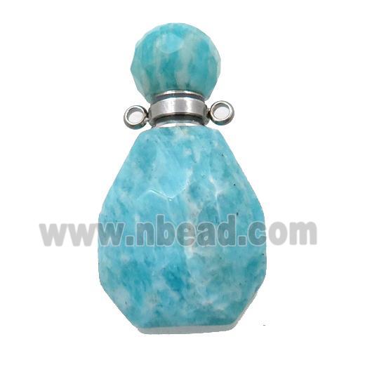 Amazonite perfume bottle pendant