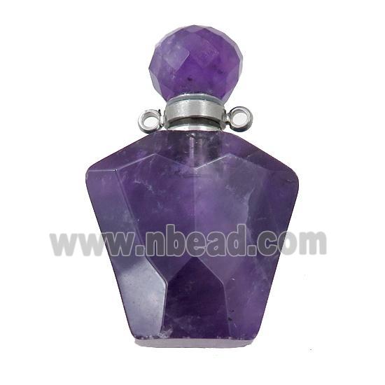 purple Amethyst perfume bottle pendant