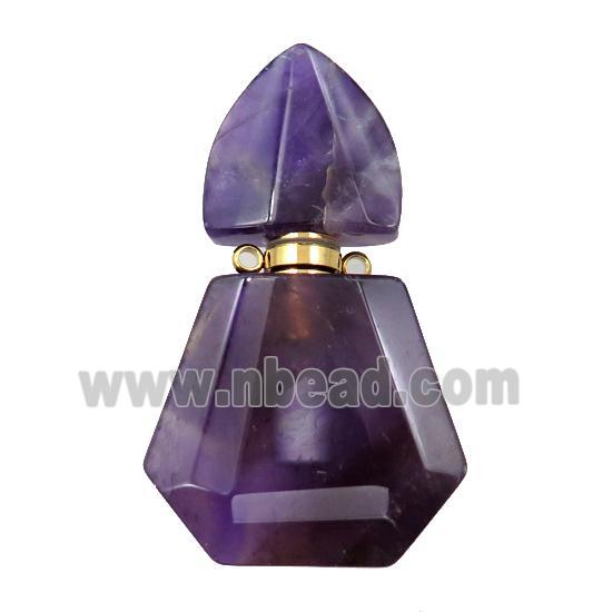 Amethyst perfume bottle pendant
