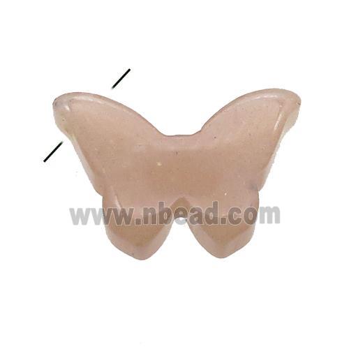 peach moonstone butterfly pendant