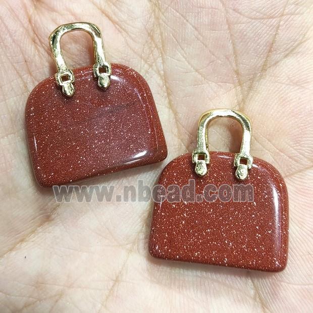 gold Sandstone bag pendant