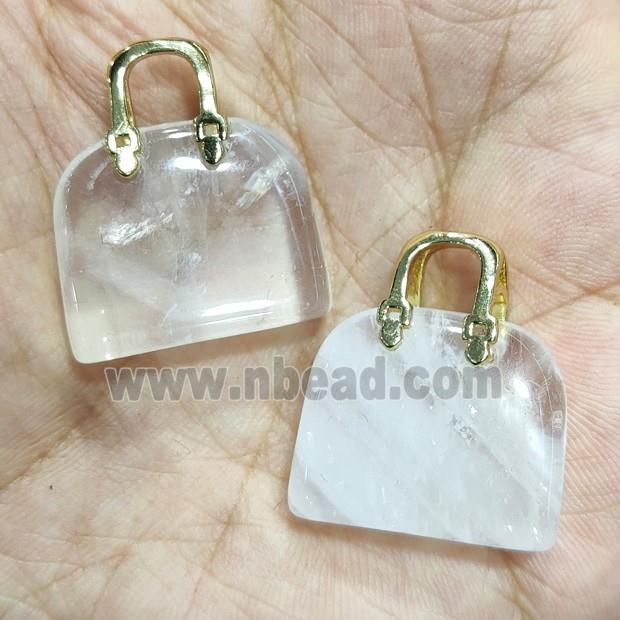 clear Quartz bag pendant