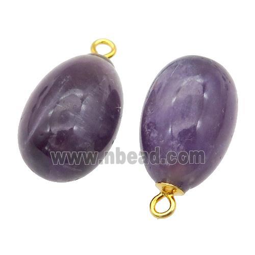 purple Amethyst egg pendant