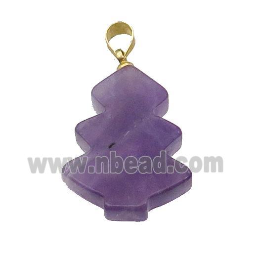 Purple Amethyst Christmas Tree Pendant