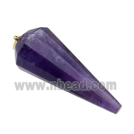 Purple Amethyst Pendulum Pendant