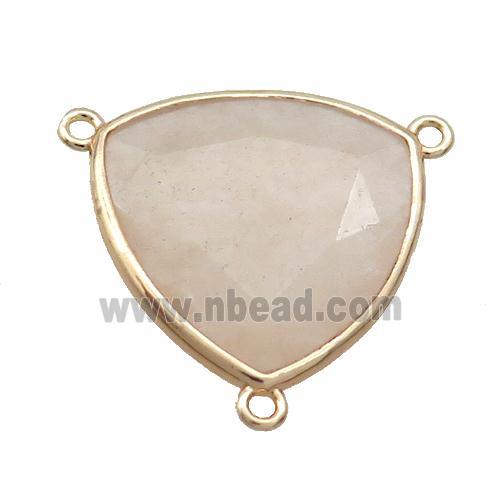 Aventurine Triangle Pendant 3loops Gold Plated