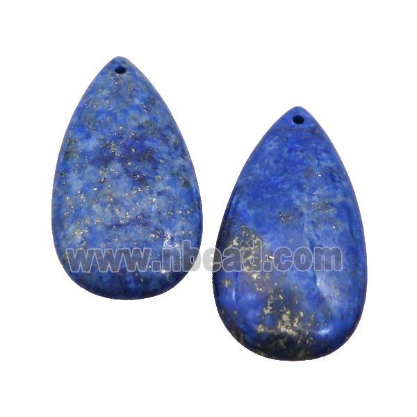 Natural Lapis Lazuli Teardrop Pendant Blue