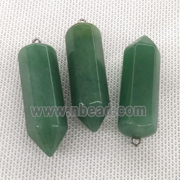 Natural Green Aventurine Bullet Pendant