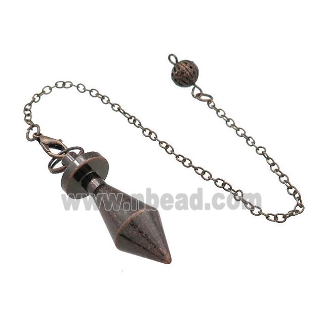 Alloy Pendulum Pendant With Chain Antique Red