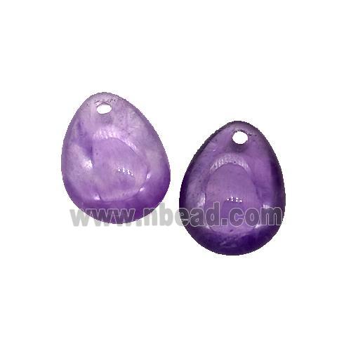 Natural Purple Amethyst Teardrop Pendant