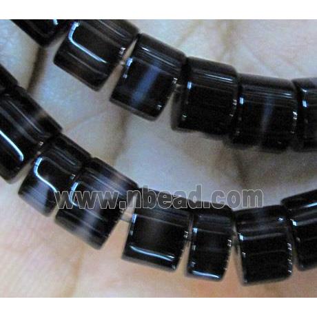natural onyx bead, A-grade, heishi, black