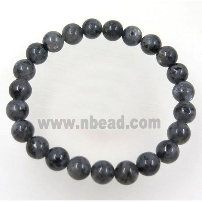 black Labradorite bracelets, stretchy