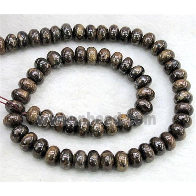 Bronzite Stone Beads, rondelle