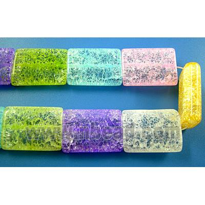 Chinese Crackle Crystal beads, rectangle