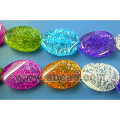 Chinese Crackle Crystal beads, twist