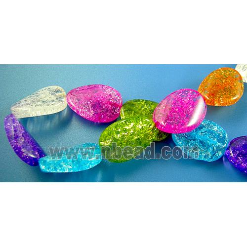 Chinese Crackle Crystal beads, twist