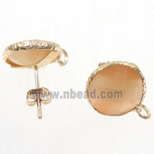 Chinese Crystal Glass earring studs