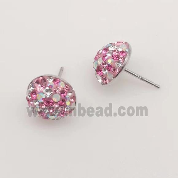 sterling silver Earring studs with Middle East rhinestone