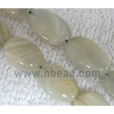 Natural silver moonstone bead, freeform