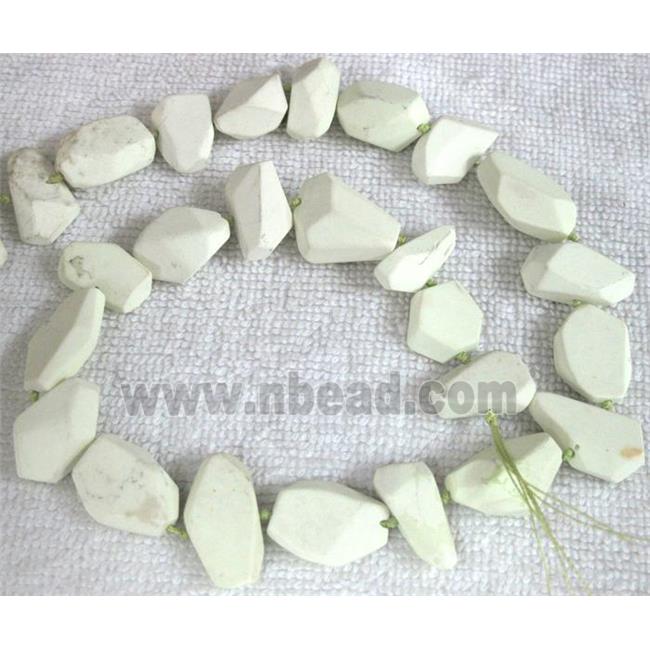Natural lemon stone bead, freeform