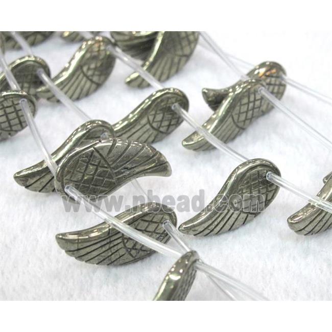 natural Pyrite Beads, angel wing