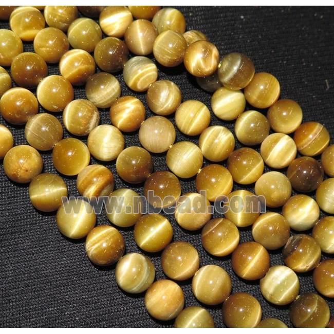 gold tiger eye beads, round