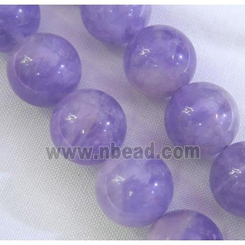 purple Chalcedony beads, round