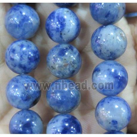 blue spotted jasper beads, round