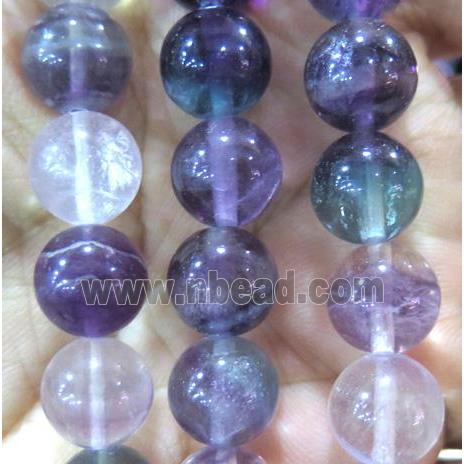 purple fluorite beads, round