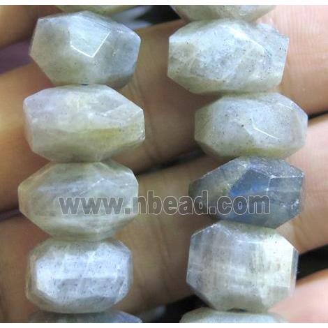 Labradorite beads, faceted freeform
