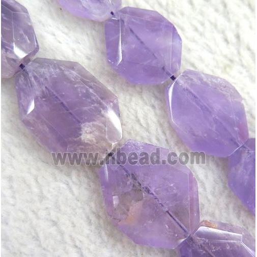 Ametrine beads, faceted oval, purple