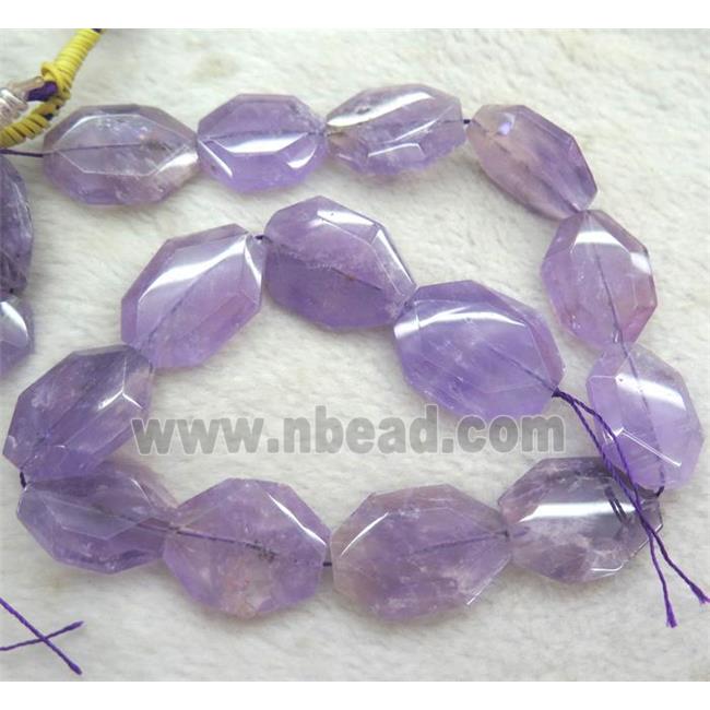 Ametrine beads, faceted oval, purple