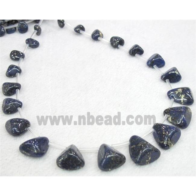 lapis lazuli beads for necklace, freeform