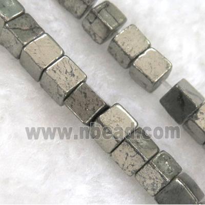 Pyrite cube beads