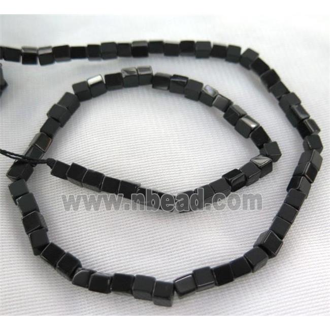 black onyx beads, cube