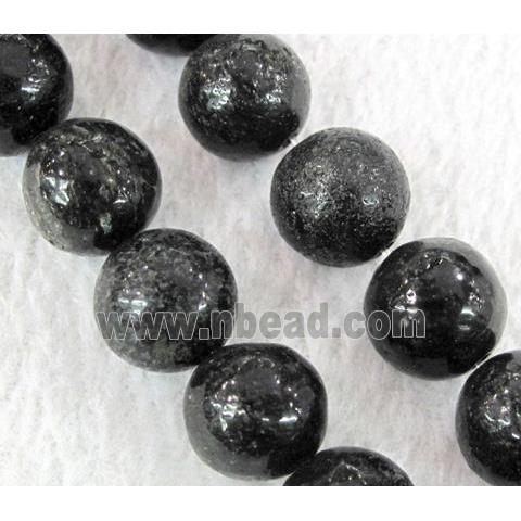 round Black Biotite Beads