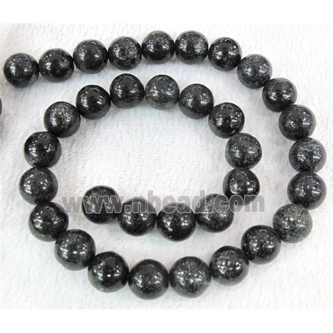 round Black Biotite Beads