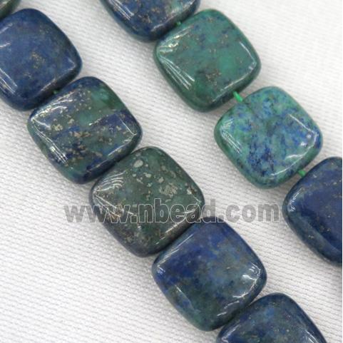 Azurite beads, square