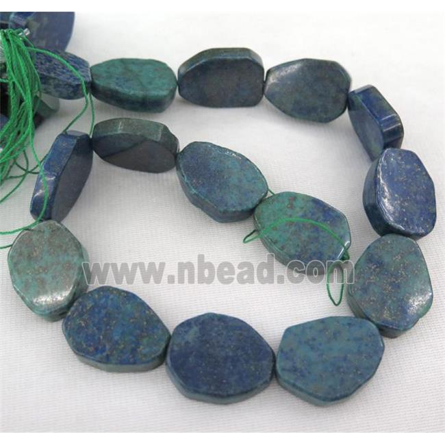 Azurite beads, freeform