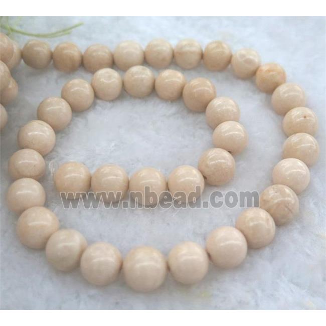 round white Chinese River Jasper beads