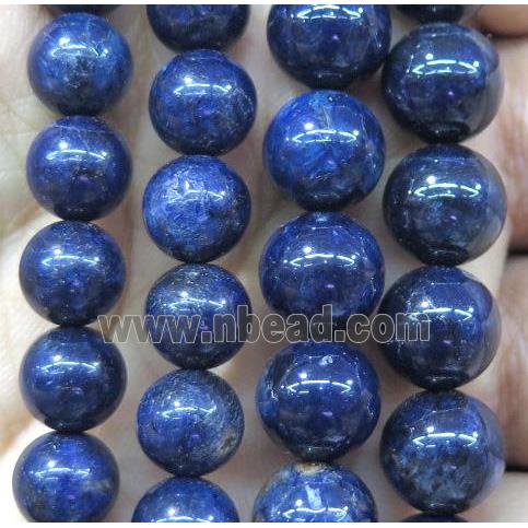 round blue Dumortierite Beads